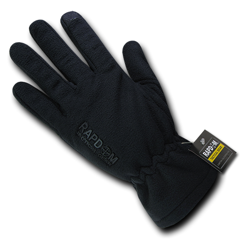 Breathable Fleece Gloves, Black, 2x