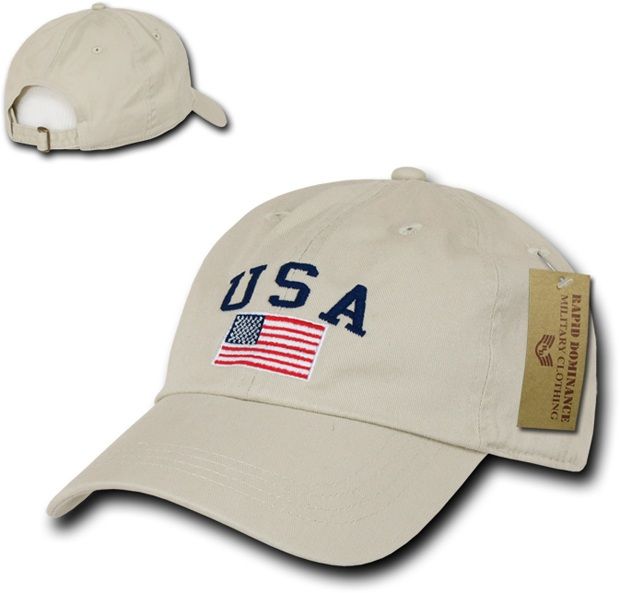 Relaxed Graphic Cap, Usa Flag, Stone