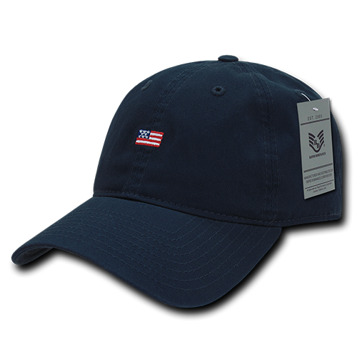 Relaxed Graphic Cap, Small Usa Flag, Nvy