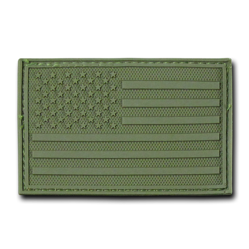 Rubber Patch (3"X2"),Usa,Olive