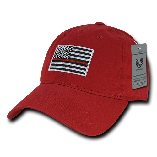 Relaxed Graphic Cap,Thin Red Line, Red