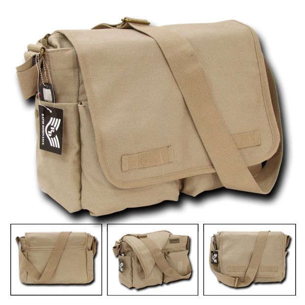 Classic Military Messenger Bags, Khaki