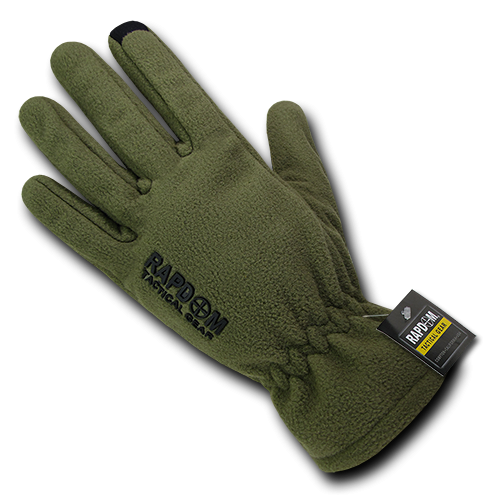 Breathable Fleece Gloves, Olive D, l