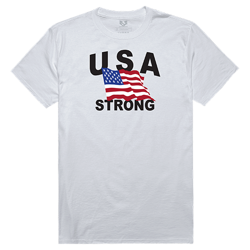 Relaxed Graphic T, Usa Strong 4, Wht, s