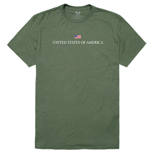 Relaxed Graphic Tee, Usa, Olive, 2x