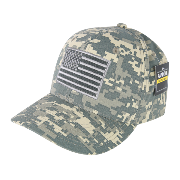 Embroidered Ripstop Cap, Usa, Acu