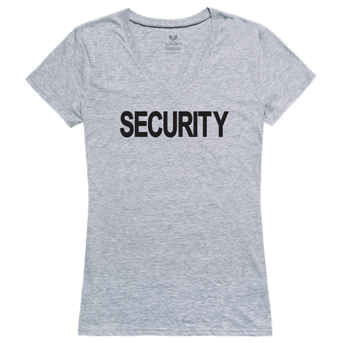 Graphic V-Neck, Security, H.Grey, s