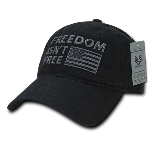 Relaxed Graphic Cap,Freedom Isn't, Black