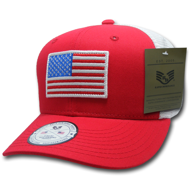 Patch Classic Trucker, Us Flag, Red