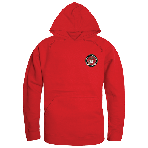 Graphic Pullover, Usmc Emblem, Red, 2x