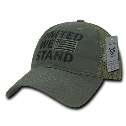 Relaxedtruckerusa,United We Stand, Olive