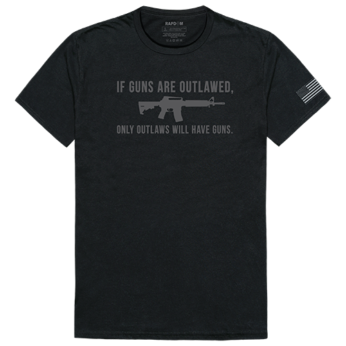 Tactical Graphic T, Outlawed, Black, 2x