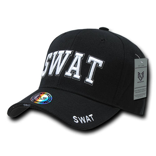 Deluxe Law Enf. Caps, Swat, Black