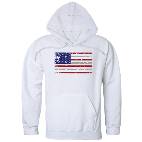 Graphic Pullover, Us Flag, White, s