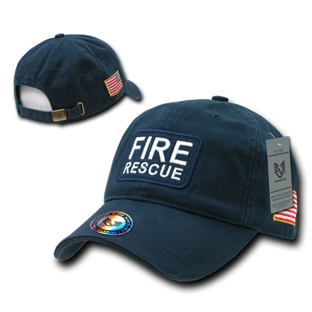 Dual Flag Raid Caps, Fire Rescue, Nvy