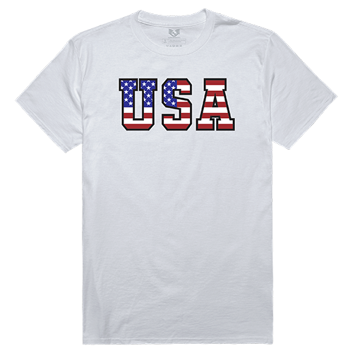 Relaxed G. Tee, Flag Text 2, Wht, m