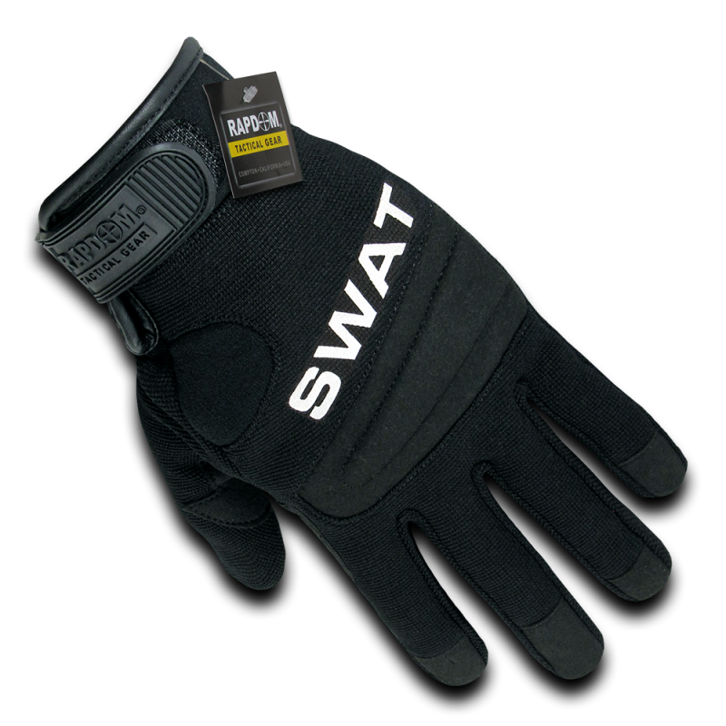 Digital Leather Glove, Swat, Black, l