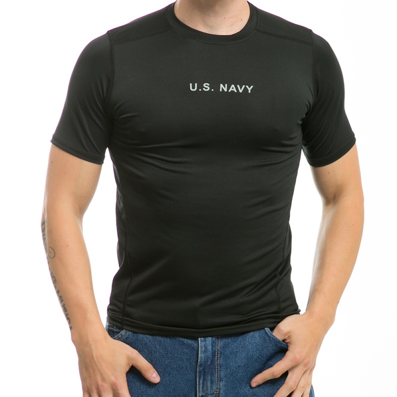 Rapidcool T-Shirts, Navy, Black, m