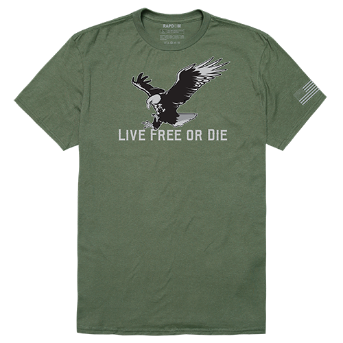 Tactical Graphic T, Live Free, Olive, s
