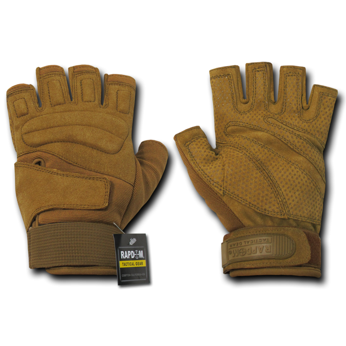 Lightweight Half Finger Glove,Coyote, 2x