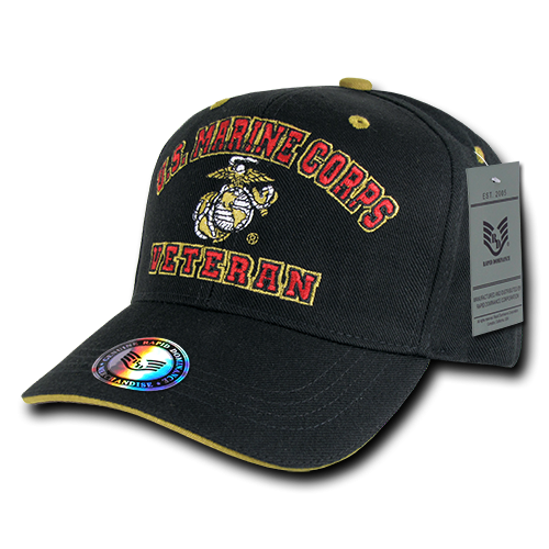 'Veterans' Caps, Marine, Black