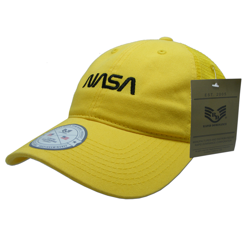Nasa Soft Trucker Caps, Worm, Yellow