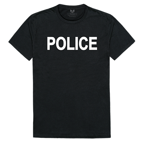 Relaxed Graphic T's, Police, Black, l