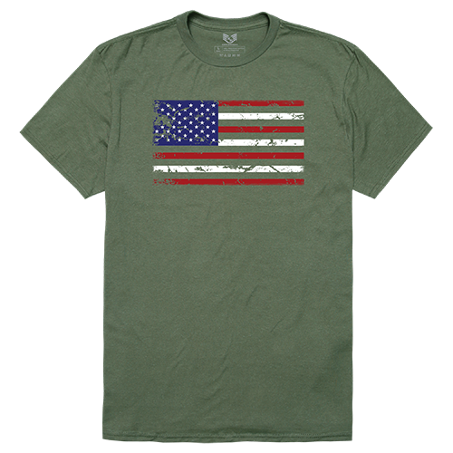 Relaxed G. Tee, Us Flag, Olv, s