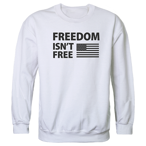 Graphic Crewneck, Freedom Isn't, Wht, s