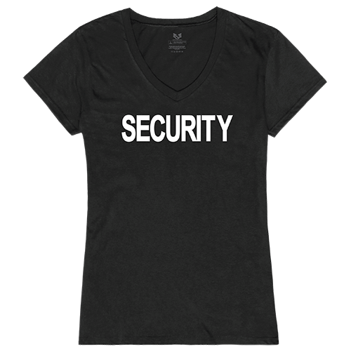 Graphic V-Neck, Security, Black, l