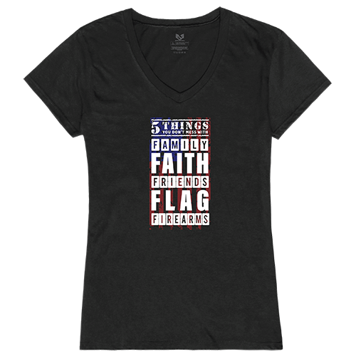 Graphic V-Neck 5 Things Ydmw 2, Blk, m - Show Your Patriotic Pride in Style