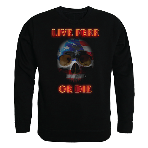 Graphiccrewneck Live Free Skull Blk L - Premium Comfortable Sweatshirt