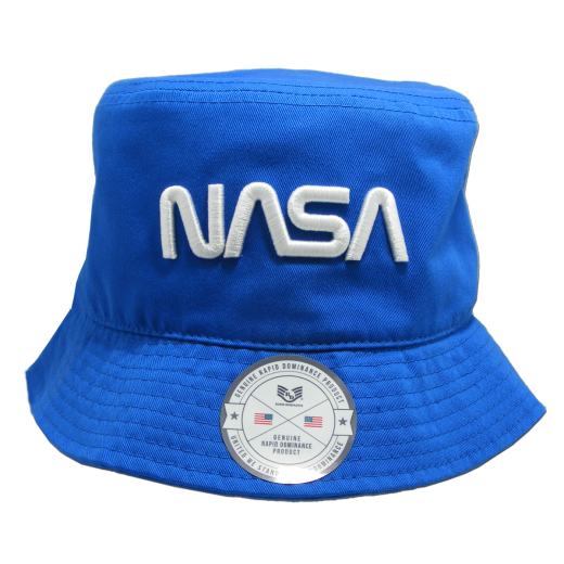 NASA Relaxed Bucket Hat - Worm, Royal, L/XL