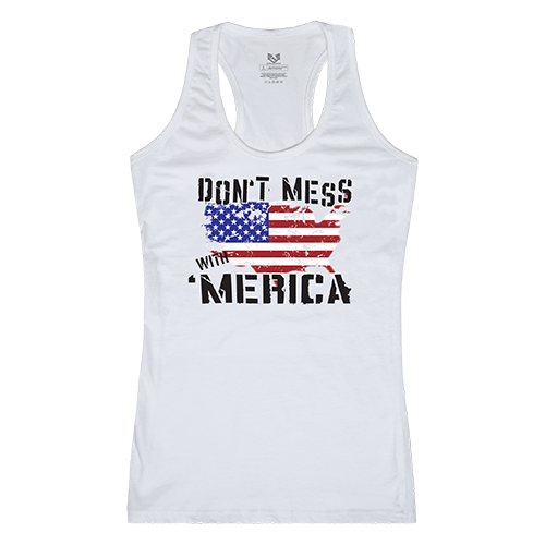 Graphic Tank, Dt Mess With Am, Wht, Xl - Show Your Patriotic Pride