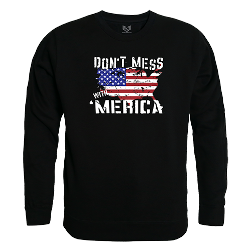 Graphic Crewneck Sweatshirt - Dt Mess With Am, Blk, Xl