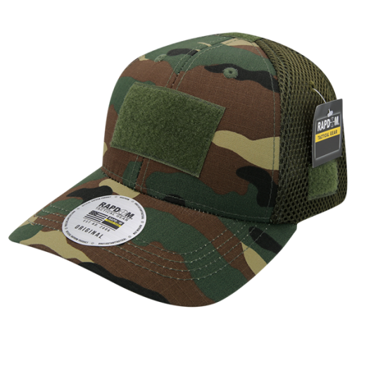 Ripstop Air Mesh Tactical Caps, Woodland