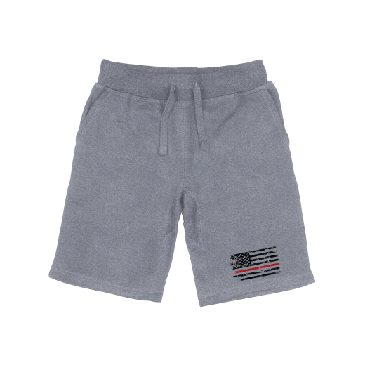 Graphic Fleece Shorts - Thin Red Line - RAPDOM - Hgy - XL