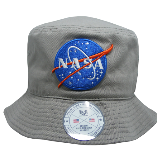 NASA Relaxed Bucket Hat - Grey, L/XL - Rapid Dominance Corporation
