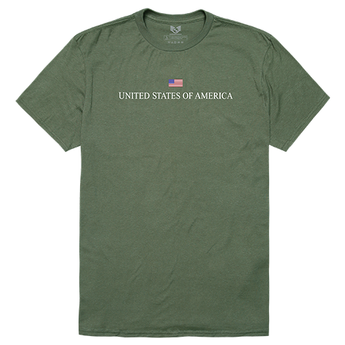 Relaxed Graphic Tee, Usa, Olive, 2x - Rapid Dominance Corporation