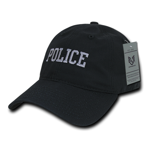 Relaxed Mil/Le Ripstop Cap, Police, Blk