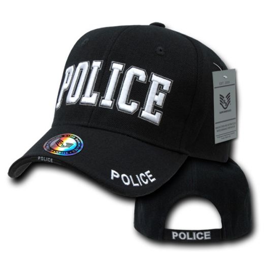 Deluxe Law Enforcement Cap, Police, Black