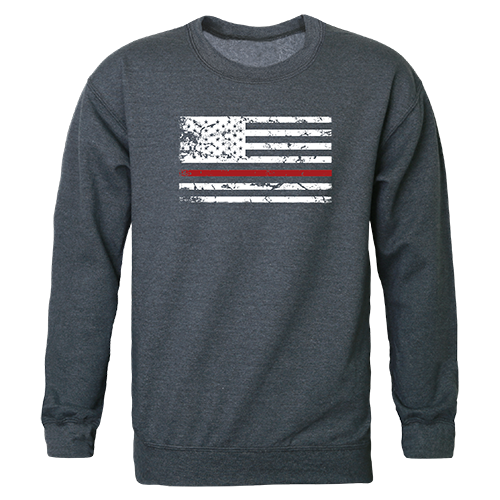 Graphic Crewneck Sweatshirt, Thin Red Line, Hch, s