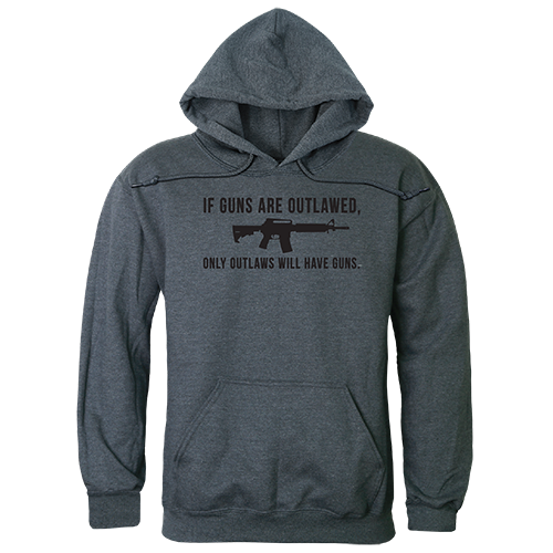 Graphic Pullover, Outlawed, H.Char, m - Premium Fleecy Hoodie for Ultimate Comfort and Style