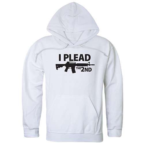 Graphic Pullover, I Plead The 2Nd, Wht, L