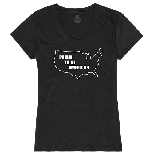 Graphic V-Neck T-Shirt by Rapid Dominance Corporation