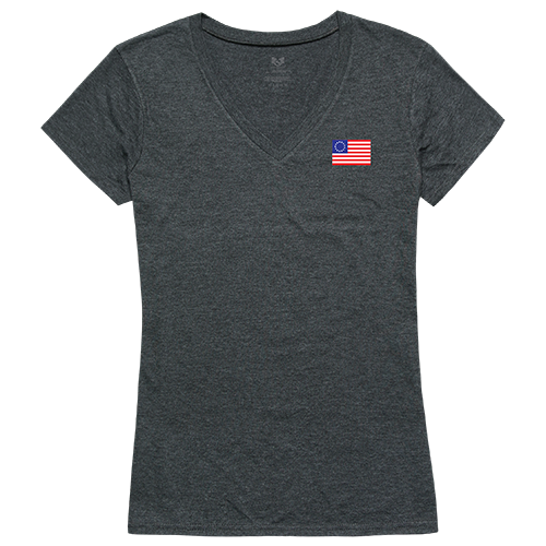 Graphic V-Neck, Betsy Ross 1, Hch, 2x