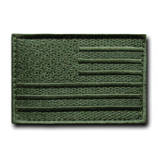 Canvas Patch (3""X2""),Usa, Olive