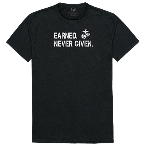 Military Graphic T, Earned 1, Blk, 2x