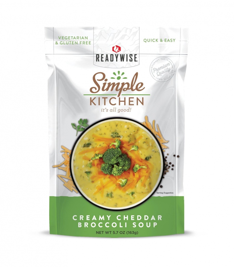 Simple Kitchen Creamy Cheddar Broccoli Soup - 24 Servings (Six Pouches, 4 Servings Per Pouch)