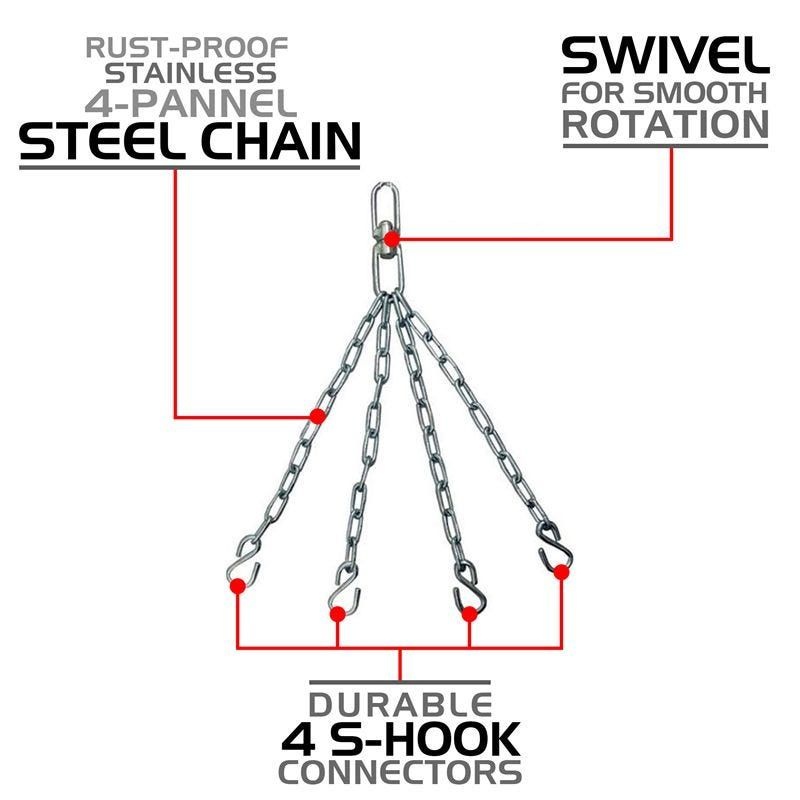 Rdx X14 Swivel With 4 Steel Chains S Hook Connectors For Hanging Punch Bag